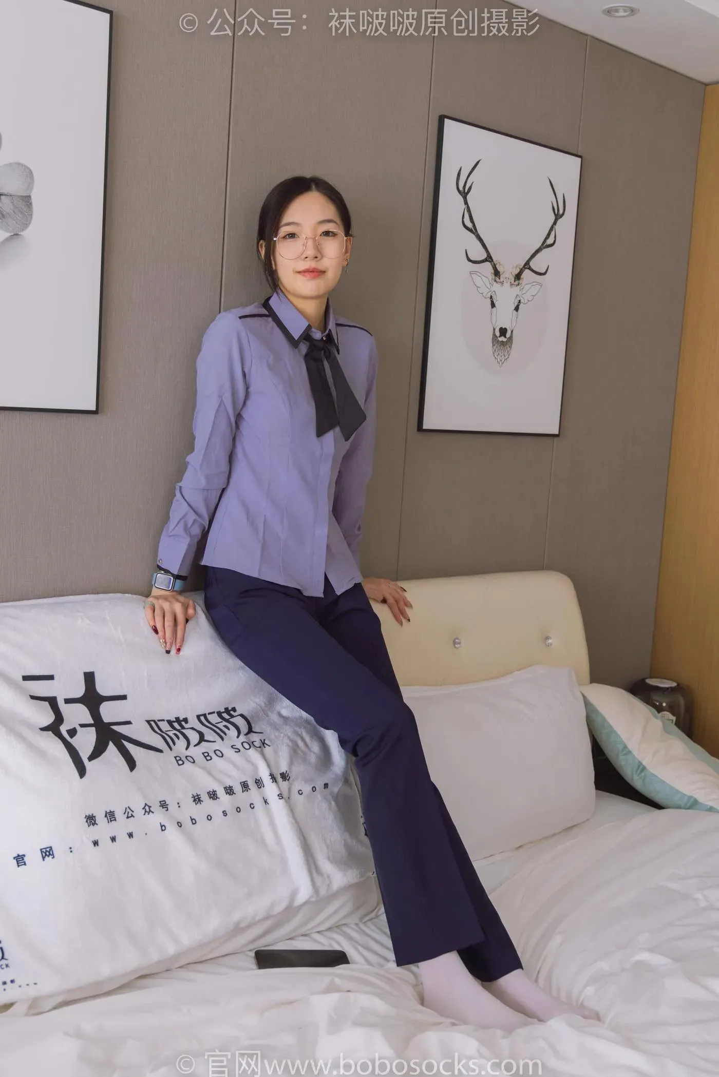 [BoBoSocks袜啵啵]NO.178 小甜豆-高跟鞋、厚白丝、ol风裤里丝 [140P]插图5
